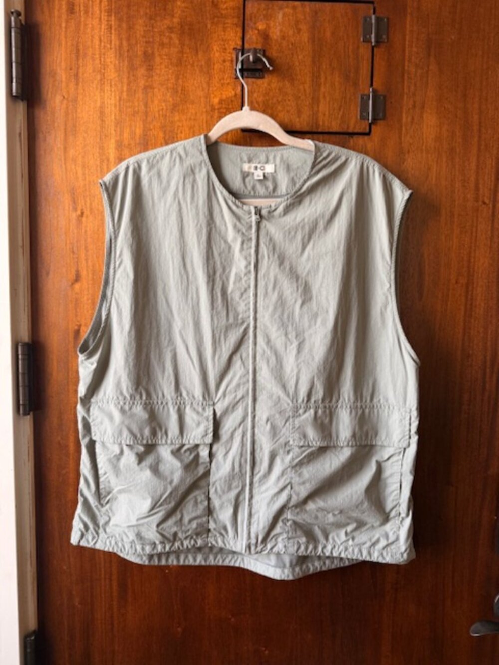 Gray Green (almost like a light mint green) Zip Up Vest